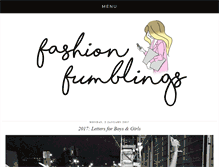 Tablet Screenshot of fashionfumblings.com